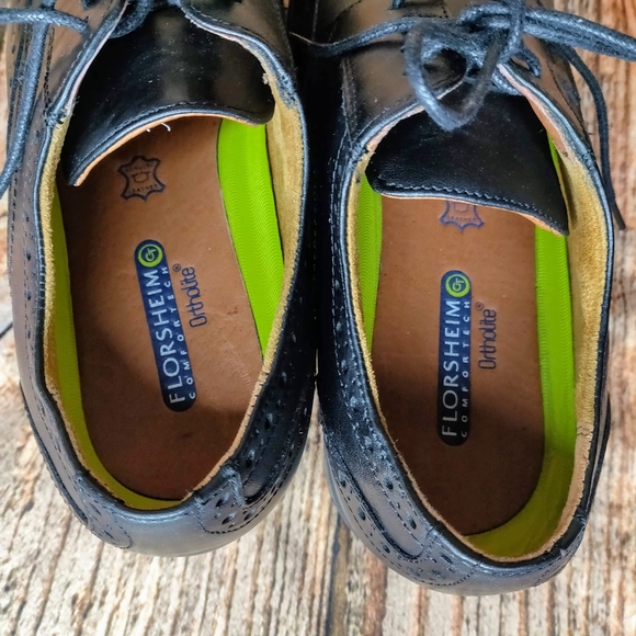 Mens Florsheim Size Comfortech OrthoLite Black - Picture 2 of 7